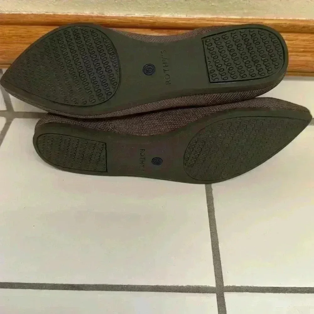 Rothy's Ponts in Mink Purple with Blue Heel Trim Size Women's 6 - Picture 7 of 7